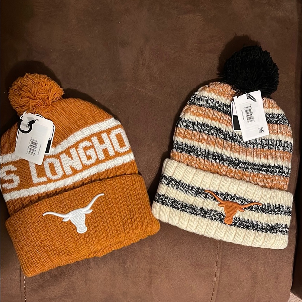 TWO Texas Longhorn Beanies